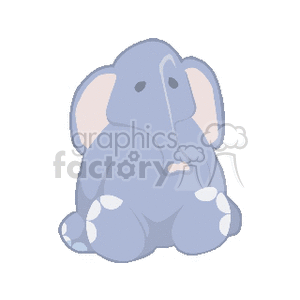 Sitting baby elephant