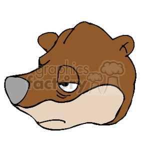 Apathetic cartoon bear