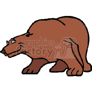Large cartoon brown bear