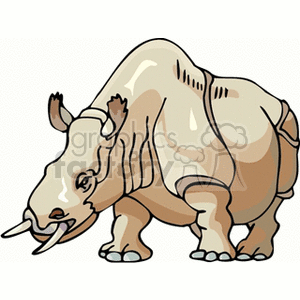 Cartoon Rhinoceros - Cute Rhino