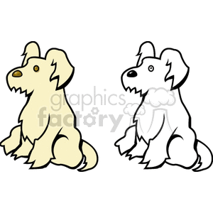 Cartoon Scottish Terrier Puppies - Canine