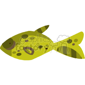 Green cartoon fish