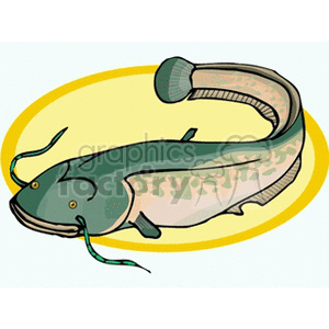 Illustration of a Cartoon Eel