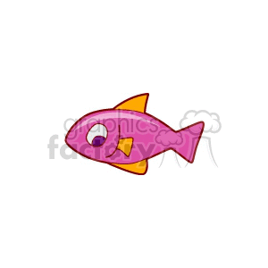 Cartoon Fish - Friendly Pink Fish