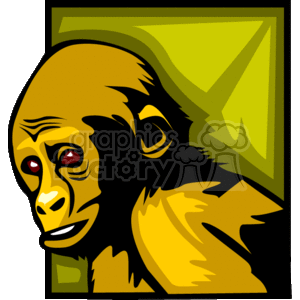 Stylized monkey face