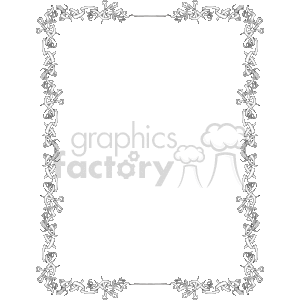   The image shows a decorative border with an intricate design that includes crafting elements such as scissors and ribbons. The design is symmetrical along all four sides, creating an ornate frame. It