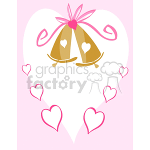 Bells and hearts frame