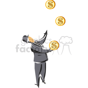 Businessman Juggling Money