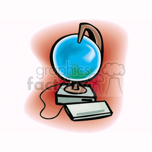 Globe Connected to Computer Mouse