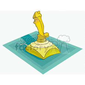 Yellow Joystick with Blue Base