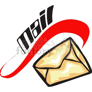 Stylized Mail Icon with Envelope