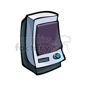 A cartoon-style clipart image of a computer speaker