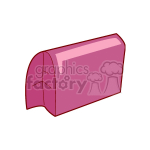 Clipart image of a pink simplified purse 