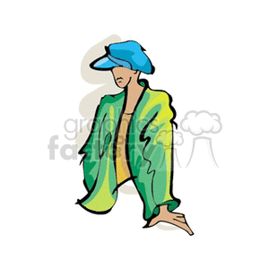 Stylish Person in Green Jacket