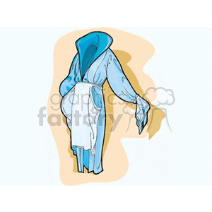 Illustration of a hanging bathrobe