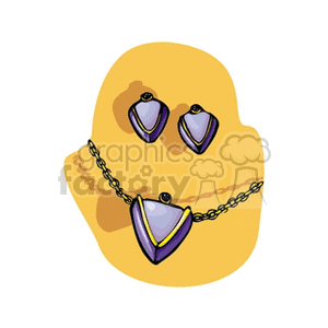 Elegant Purple and Gold Jewelry Set