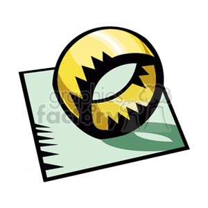 Clipart of a gold ring with shadow effects. The type used as a wedding band 