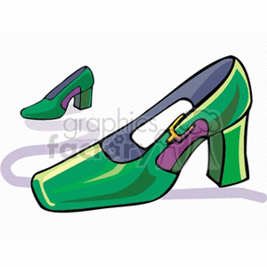 Stylish Green High-Heeled Shoes