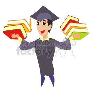 Graduate Holding Books - Education