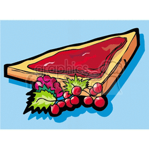 Image of Berry Pie Slice with Berries