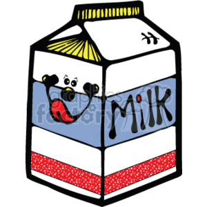   The clipart image shows a milk carton with the words 