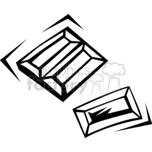 Clipart image of chocolate candy bars, featuring abstract geometric designs.