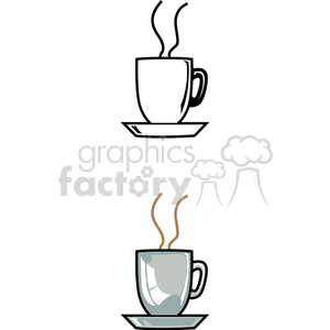 Steaming Coffee and Tea Cups