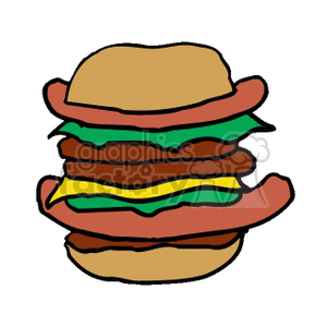 A double hotdog burger