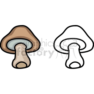 Mushroom - Colored and Outline Versions