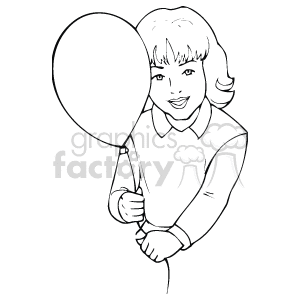 girl holding a balloon