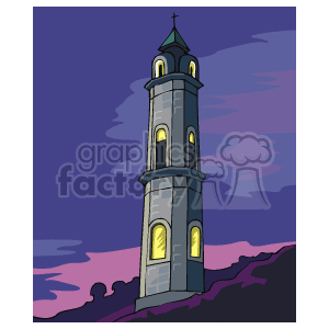 Twilight Church Tower