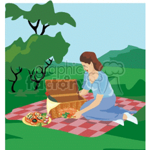 Women with a picnic basket