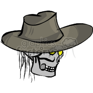 Spooky Cowboy Skull Halloween