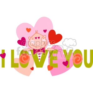   The clipart image features a stylized representation geared towards Valentine