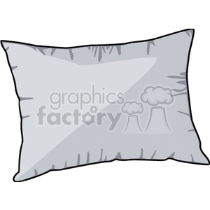 Clipart image of a fluffy, feather-filled pillow with a soft, plush appearance.