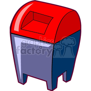 Red and grey postal mailbox clipart image.