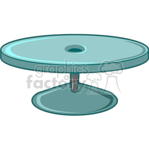 Teal Round Table - Household Furniture