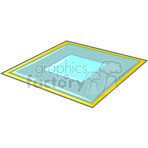 Square Carpet with Yellow Border