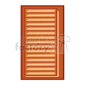 Clipart image of a wooden window shutter.