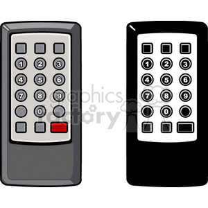 Remote Control with Number Pad