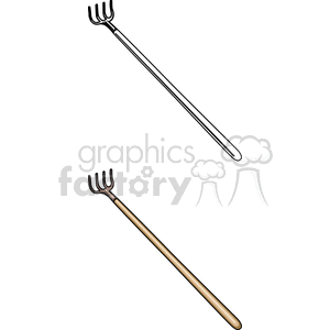 Garden Rake - Sketch and Colored Versions