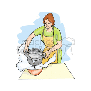 Woman Cooking in Kitchen