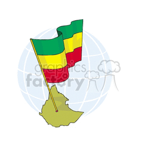 Ethiopia flag and country