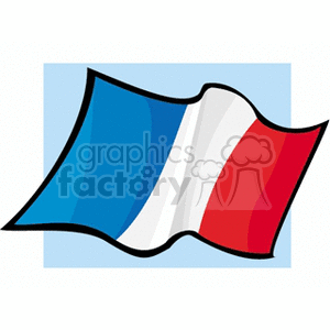 The waving France Flag