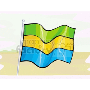 The Waving Flag of Gabon