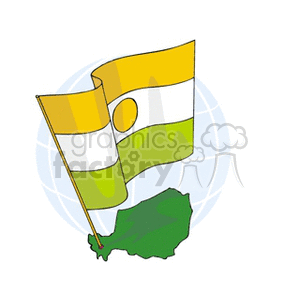 Nigerian flag and country