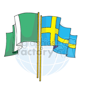 nigeria and sweden flags