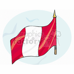 Flag of peru waving