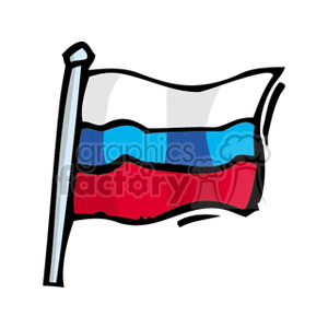 flag of russia waving
