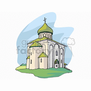 Orthodox Church with Green Dome